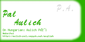 pal aulich business card